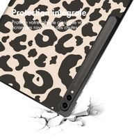 imoshion Coque tablette Design Trifold Samsung Galaxy Tab S10 Plus / Tab S9 Plus - Leopard