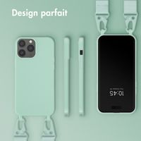 Selencia Coque silicone avec cordon amovible Apple iPhone 13 Pro Max - Turquoise