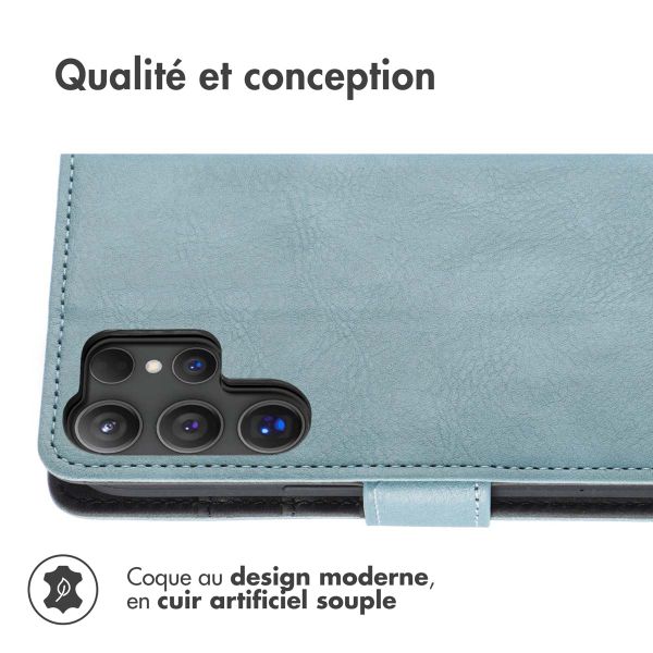 imoshion Étui de téléphone portefeuille Luxe Samsung Galaxy S25 Ultra - Bleu clair