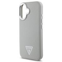 Guess Coque Grained Triangle MagSafe Apple iPhone 16 - Beige