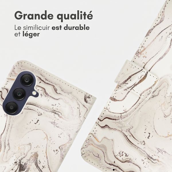 imoshion Étui de télephone portefeuille Design Samsung Galaxy A26 - Sandy Marble