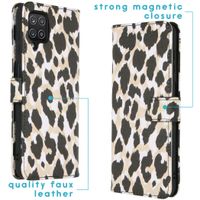 imoshion Coque silicone design Galaxy A12 - Golden Leopard