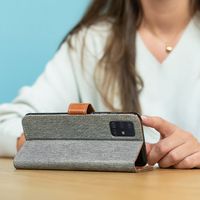 imoshion Étui de téléphone portefeuille Canvas Luxe Galaxy A21s
