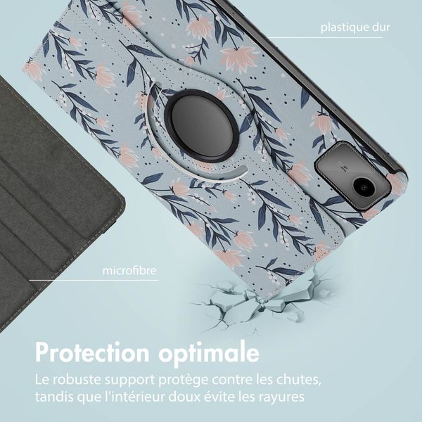 imoshion Coque tablette Design rotatif à 360° Lenovo Tab M11 - Flowers