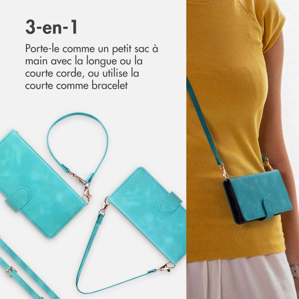 imoshion Etui de télephone portefeuille avec cordon Samsung Galaxy S23 FE - Turquoise