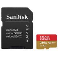 SanDisk microSD Extreme - 256GB - Inclus RescuePro Deluxe - UHS-I/U3/Full HD/4K UHD