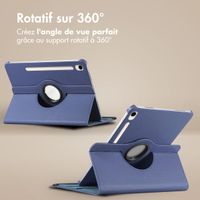 imoshion Coque tablette rotatif à 360° Samsung Galaxy Tab S9 11.0 pouces / Tab S9 FE 10.9 pouces - Bleu foncé