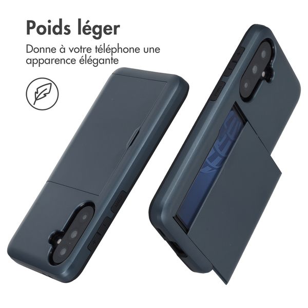 imoshion Coque arrière avec porte-cartes Samsung Galaxy A37 (5G) - Bleu foncé