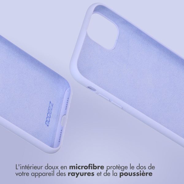 Accezz Coque Liquid Silicone Apple iPhone 13 Pro - Violet