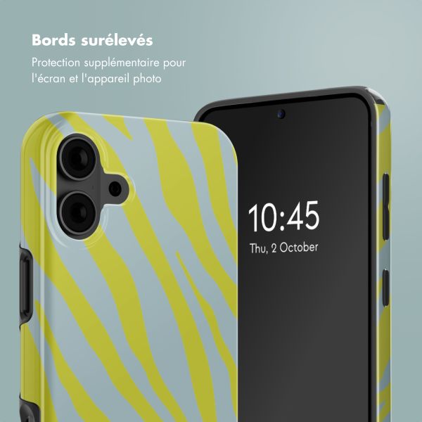 Selencia Coque arrière Vivid avec MagSafe Apple iPhone 16 - Zebra Winter Sky Titanium Yellow