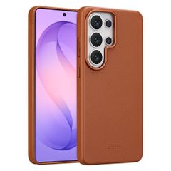 Accezz Coque arrière en cuir avec MagSafe Samsung Galaxy S26 Ultra - Sienna Brown