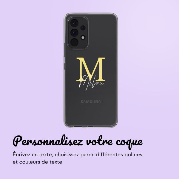 Coque personnalisée avec une lettre Samsung Galaxy A53 - Transparent