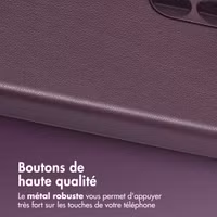 Accezz Coque arrière en cuir avec MagSafe Samsung Galaxy S24 - Heath Purple
