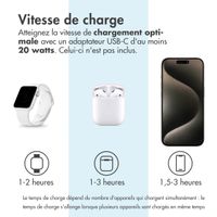 Accezz Chargeur sans fil pliable 3-in-1 MagSafe - 20W - Noir