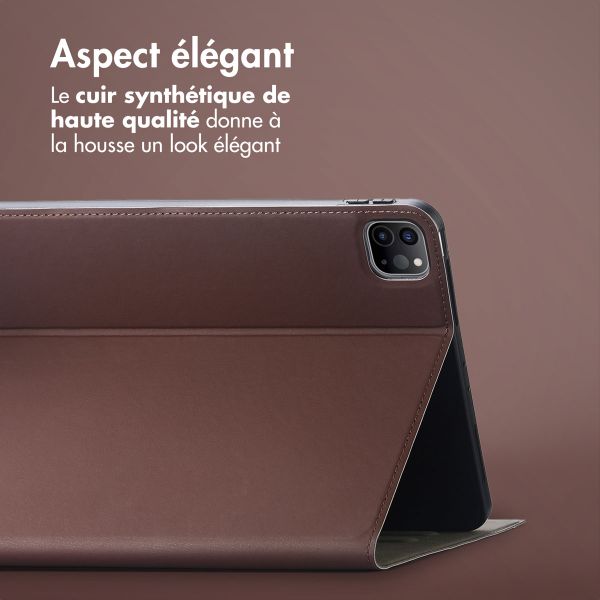 Accezz Coque tablette Classic Apple iPad Pro 12.9 (2022) / Pro 12.9 (2021) / Pro 12.9 (2020) - Marron