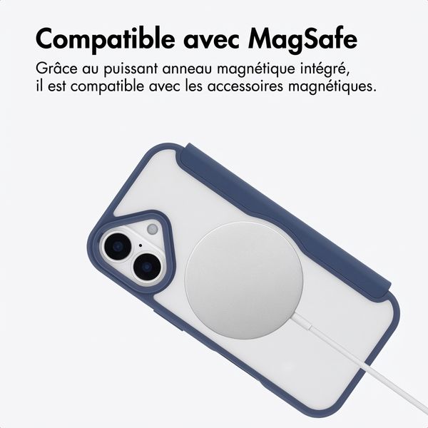 imoshion Bookcase transparente avec MagSafe Apple iPhone 17 - Bleu