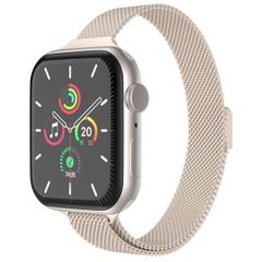 imoshion Bracelet milanais fin Apple Watch Series 1 à 9 / SE (38/40/41 mm) | Series 10 (42 mm) - Starlight