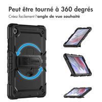 Accezz ﻿Coque arrière robuste avec bandoulière Samsung Galaxy Tab A7 Lite - Noir