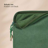 Selencia Pochette ordinateur Corduroy 15-16 pouces - Sage Green