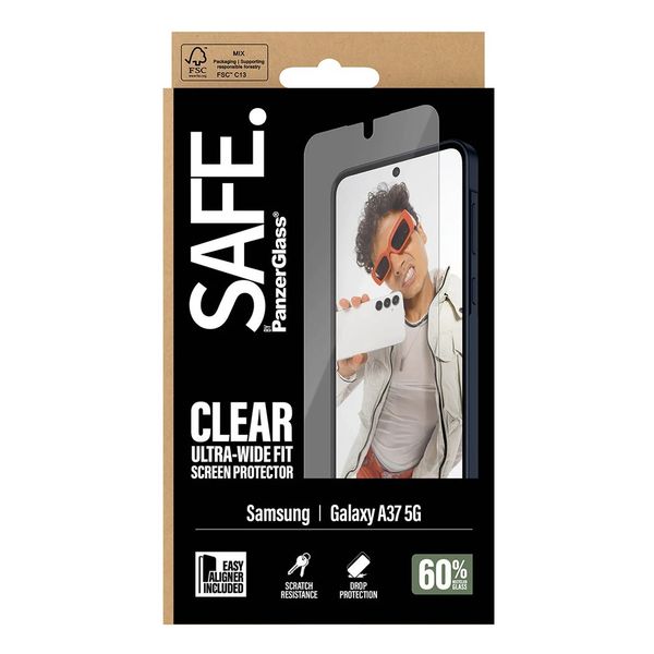 SAFE by PanzerGlass Protection d'écran Ultra-Wide Fit avec applicateur Samsung Galaxy A37 (5G)