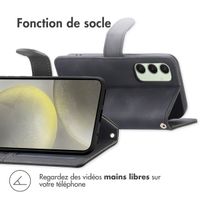 imoshion Etui de téléphone portefeuille avec cordon Samsung Galaxy S24 FE - Noir