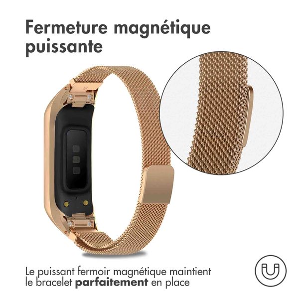 imoshion Bracelet magnétique milanais le Samsung Galaxy Fit 2 - Rose Dorée