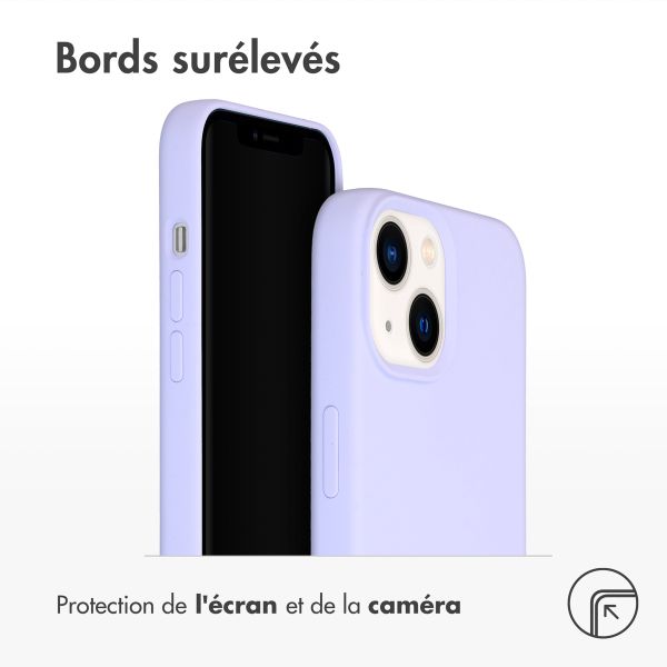 Accezz Coque Liquid Silicone Apple iPhone 14 / 13 - Violet