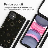 imoshion Coque design en silicone avec cordon Apple iPhone 11 - Sky Black