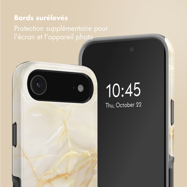 Selencia Coque arrière Vivid avec MagSafe Apple iPhone Air - Golden Beige Marble