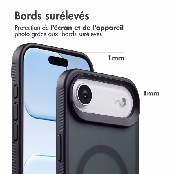 Accezz Coque Givrée Robuste avec MagSafe Apple iPhone Air - Noir