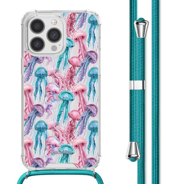 imoshion Coque Design avec cordon iPhone 13 Pro - Jellyfish Watercolor