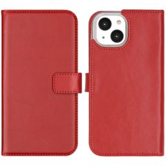 Selencia Étui portefeuille en cuir véritable Apple iPhone 14 - Rouge