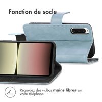 imoshion Étui de téléphone portefeuille Luxe Sony Xperia 10 V - Bleu clair