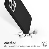 Accezz Coque Liquid Silicone avec MagSafe Apple iPhone 13 Pro - Noir