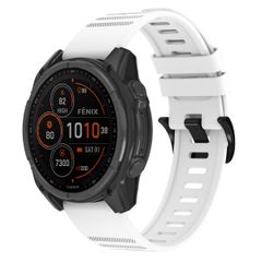 imoshion QuickFit® Bracelet en silicone Stripe Garmin Watch | Fixation 22 mm - Blanc