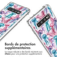 imoshion Coque Design avec cordon Samsung Galaxy S10 - Jellyfish Watercolor