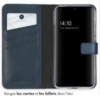 Selencia Étui portefeuille en cuir véritable Google Pixel 8a - Bleu