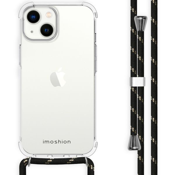 imoshion Coque avec cordon iPhone 14 - Noir / Dorée