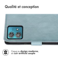 imoshion Étui de téléphone portefeuille Luxe Motorola Moto G84 - Bleu clair