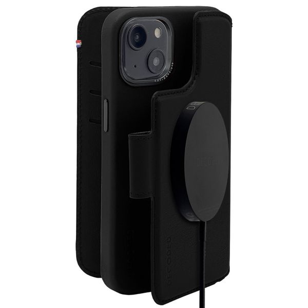 Decoded Portefeuille détachable 2 en 1 en cuir Apple iPhone 14 - Noir