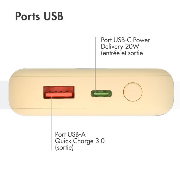 imoshion Batterie externe MagSafe - 10.000 mAh - Batterie externe sans fil - Jaune