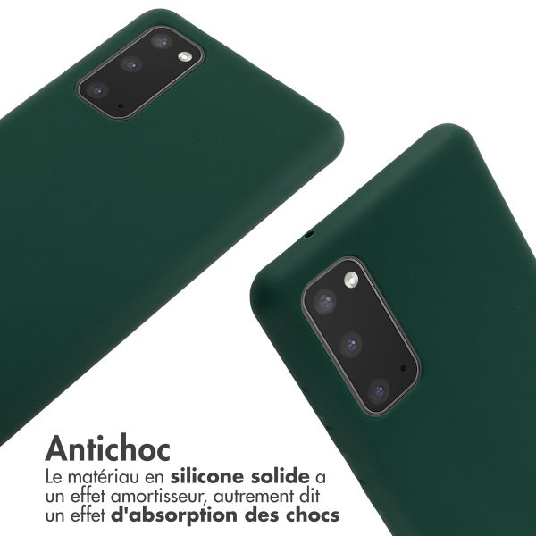 imoshion ﻿Coque en silicone avec cordon Samsung Galaxy S20 FE - Vert foncé