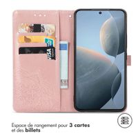 imoshion Etui de téléphone portefeuille Mandala Xiaomi Poco X6 Pro - Rose Dorée