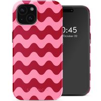 Selencia Coque arrière Vivid Tough avec MagSafe iPhone 15 - Wave Vibes Lipstick