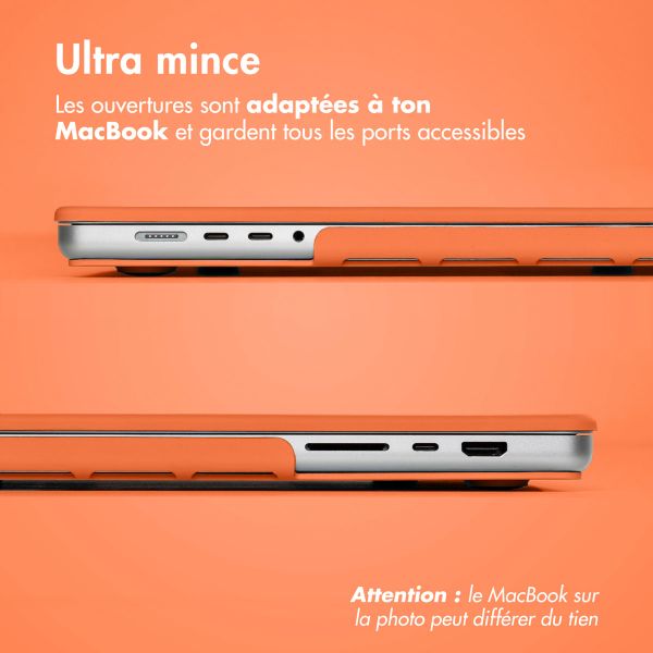 imoshion Coque rigide pour MacBook Pro 16 pouces (2021) / Pro 16 pouces (2023) M3 chip - A2485 / A2780 / A2991 / A3186 / A3403 - Apricot Crush Orange