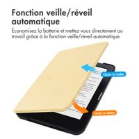 imoshion Étui de liseuse portefeuille Canvas Kobo Clara HD - Glitter Dorée