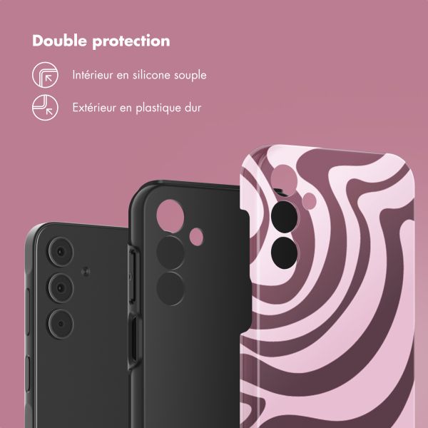 Selencia Coque arrière Vivid Samsung Galaxy A15 (5G) - Wavy Swirl Pink Plum