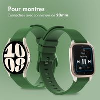 imoshion Bracelet sport en silicone avec boucle - Connexion universelle 20 mm - Vert foncé