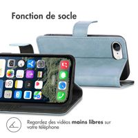 imoshion Étui de téléphone portefeuille Luxe iPhone SE 4 - Bleu clair