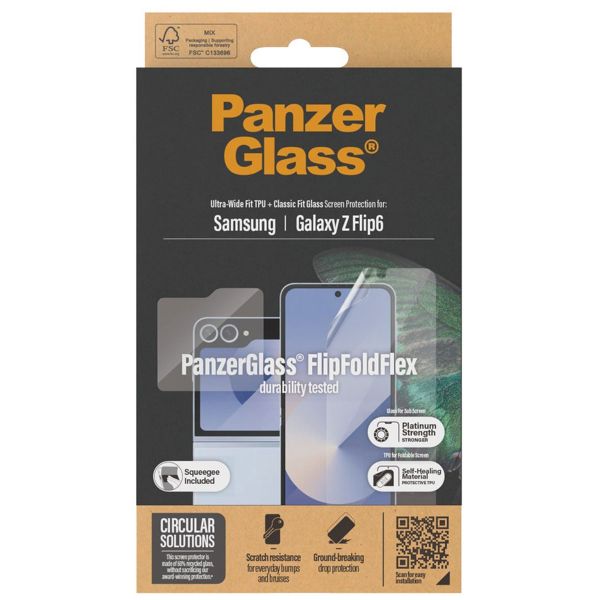 PanzerGlass Protection d'écran en verre trempé Case Friendly Anti-bactéries Samsung Galaxy Z Flip 6